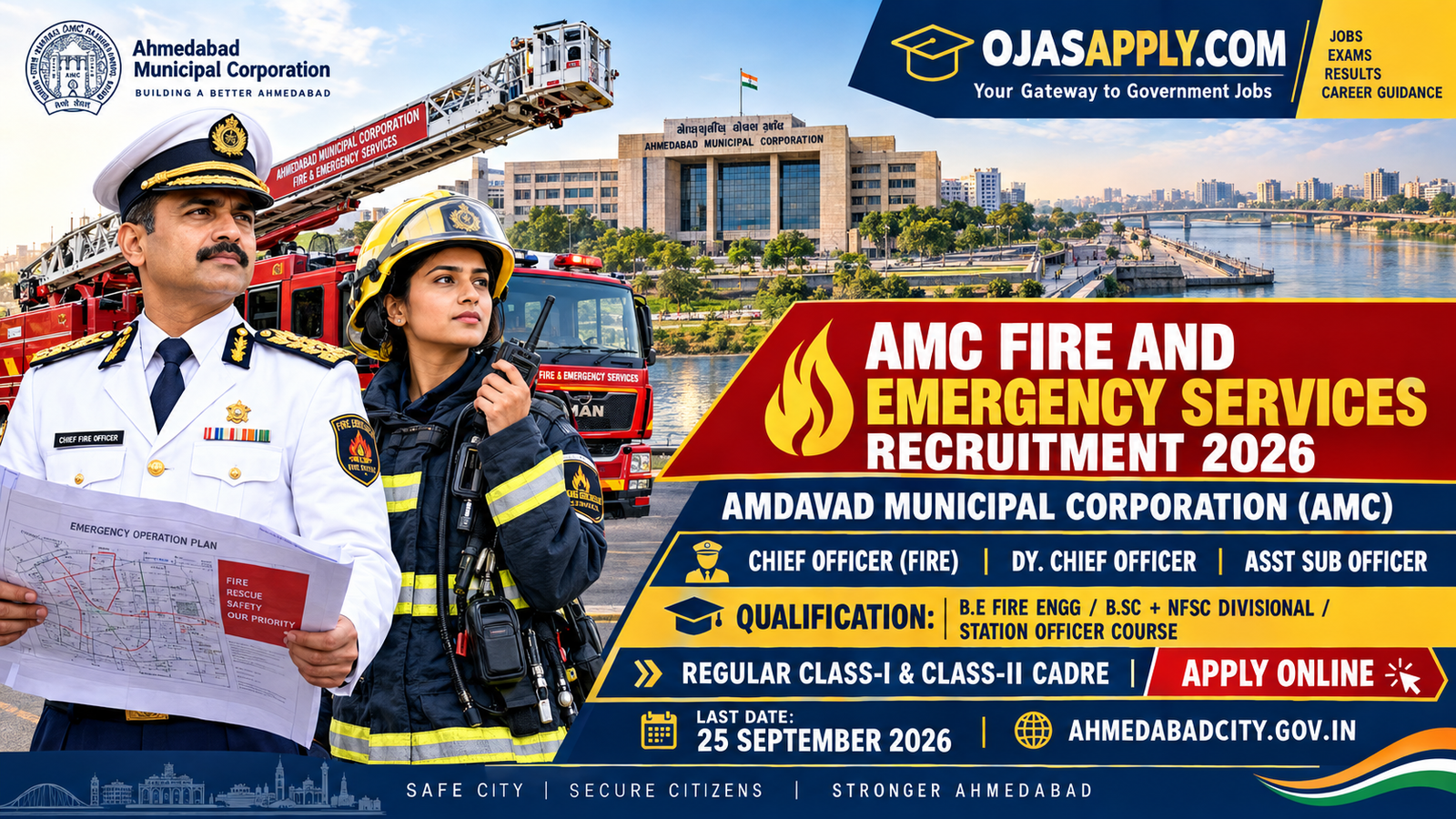 AMC Fire and Emergency Services Recruitment 2026 Notification Banner