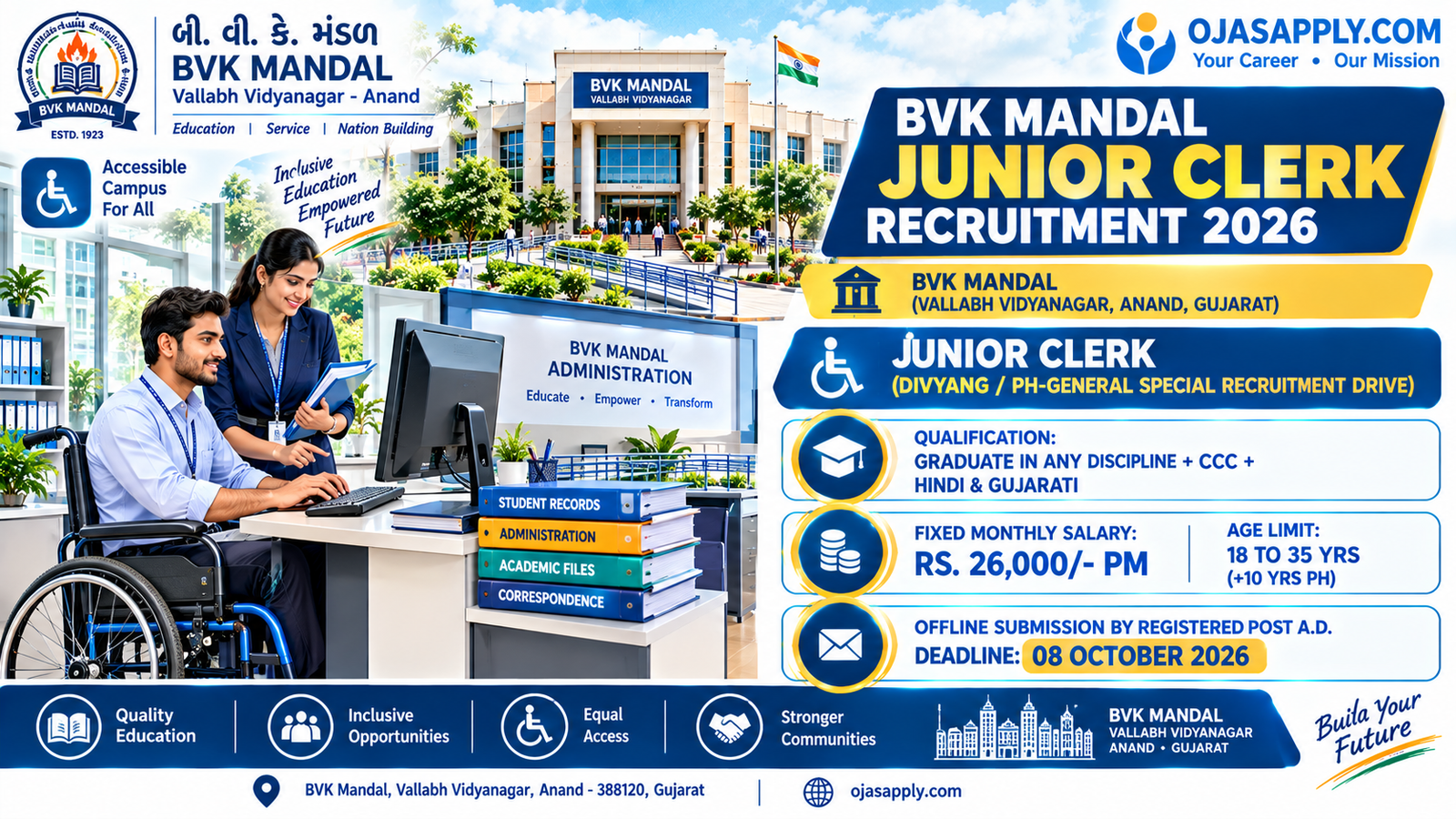 BVK Mandal Junior Clerk Recruitment 2026 Notification Banner