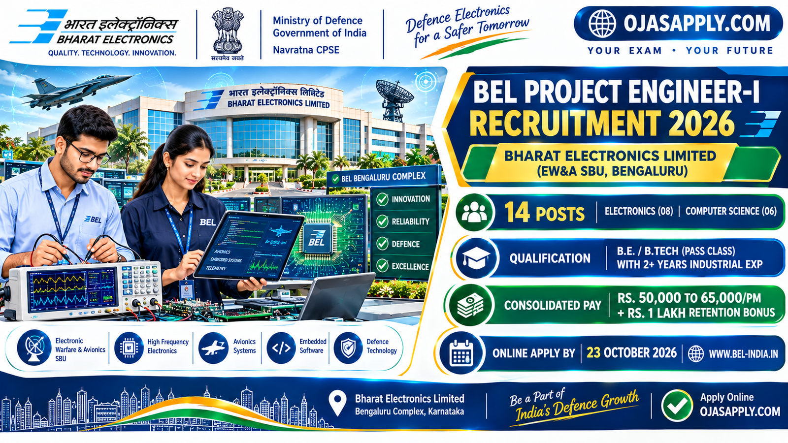 BEL Project Engineer-I Recruitment 2026 Notification Banner