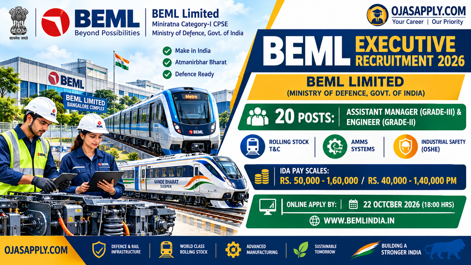 BEML Executive Recruitment 2026 Notification Banner
