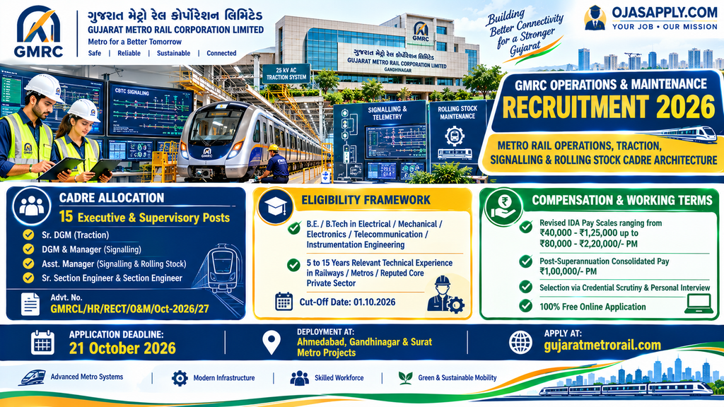GMRC Operations & Maintenance Recruitment 2026 Step by Step Online Application Flowchart