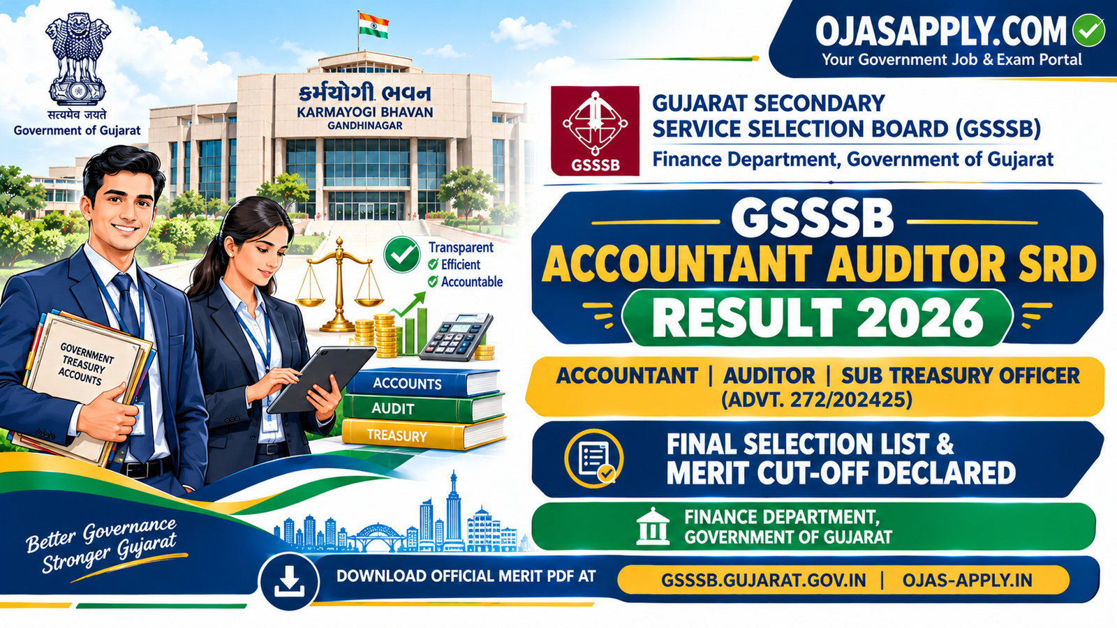GSSSB Accountant Auditor SRD Result 2026 Notification BannerGSSSB Accountant Auditor SRD Result 2026 Notification Banner