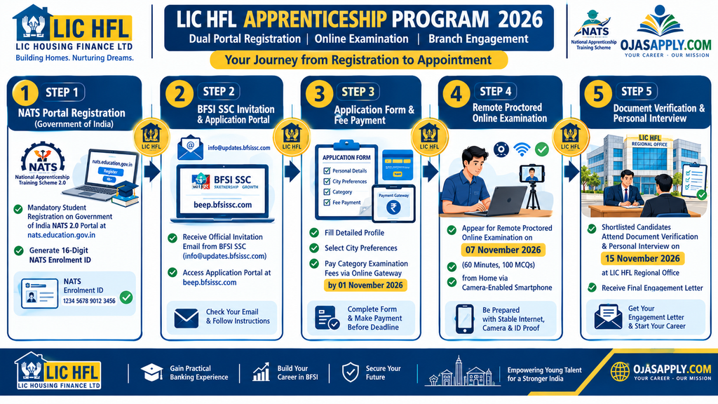 LIC HFL Apprenticeship Program 2026 Step by Step Application Flowchart