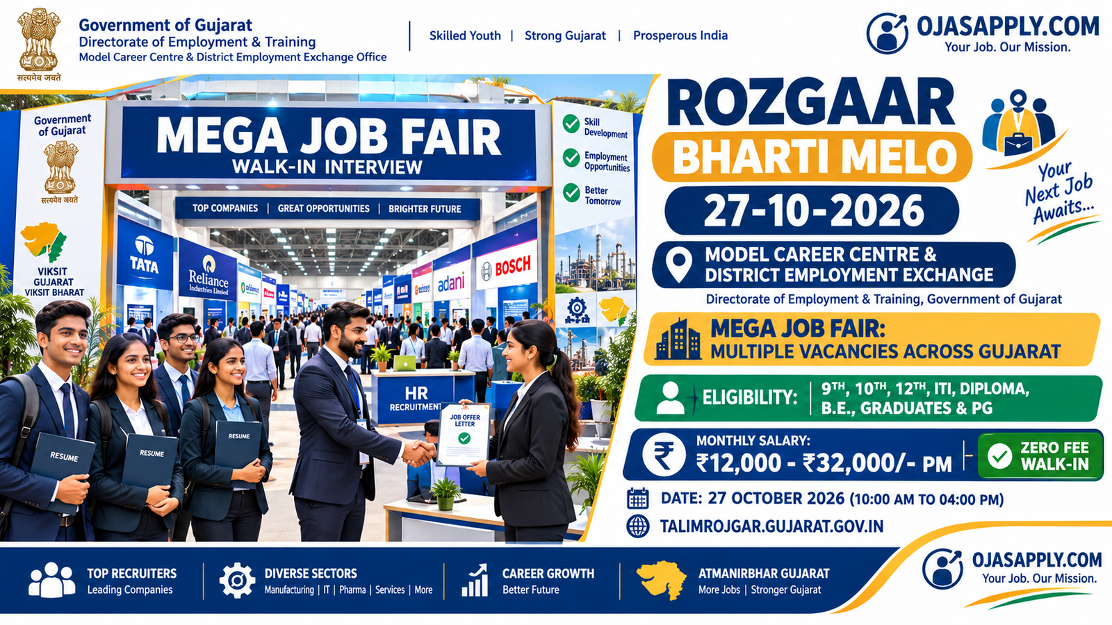Rozgaar Bharti Melo 27-10-2026 Notification Banner