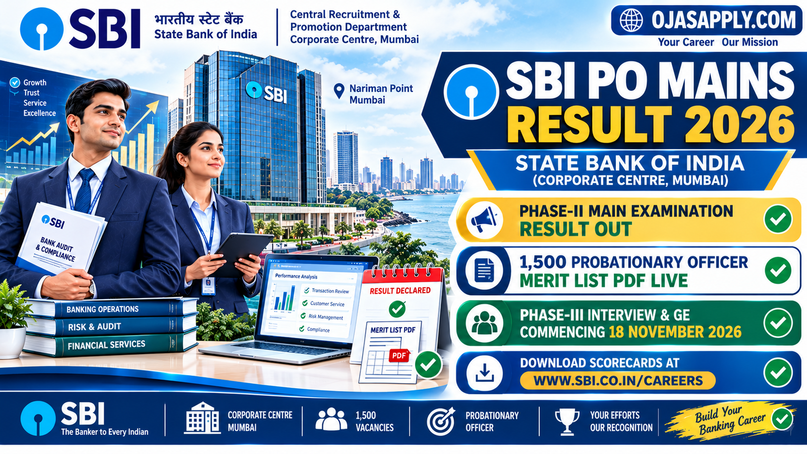 SBI PO Mains Result 2026 Notification Banner