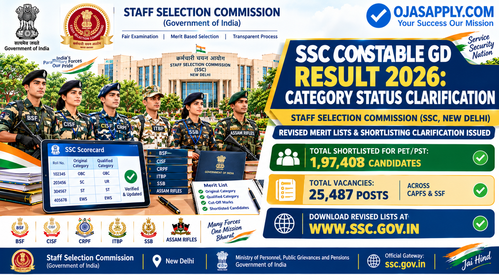 SSC Constable GD Result 2026 Notification Banner