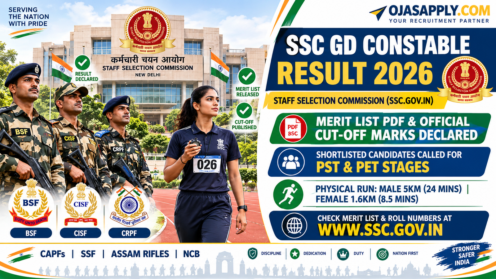 SSC GD Constable Result 2026 Notification Banner